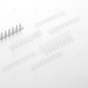 Virya  8联排管盖 白色管光学平盖 0.1ml规格 独立内盒密封包装
