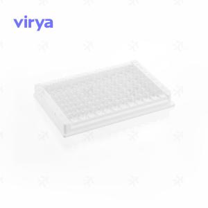 Virya 酶标板 透明可拆卸8孔条 白色框架 蛋白吸附能力强