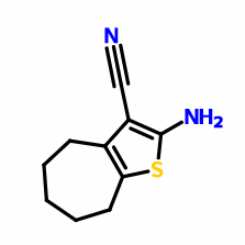 2-氨基-5,6,7,8-四氢-4H-环庚[B]噻吩-3-腈  CAS号:23917-22-8 现货
