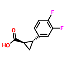 (1R,2S)-REL-2-(3,4-二氟苯基)环丙基甲酸 CAS:220352-36-3