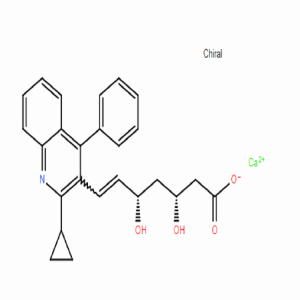 双{(3R,5S,6E)-7-[2-环丙基-4-(4-氟代苯基)喹啉-3-基]-3,5-二羟基-6-庚烯酸}钙盐