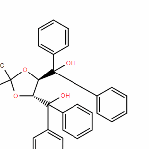 (4R,5R)-2,2-二甲基-a,a,a',a'-四苯基-1,3-二氧戊环-4  CAS： 93379-48-7  