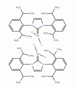 二氯化[1,3-双(2,6-二异丙基苯基)-1,3-二氢-2H-咪唑-2-亚基]钯(II) 二聚物 立体异构体混合物