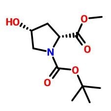顺式-1-BOC-4-羟基-D-脯氨酸甲酯 CAS:114676-69-6 产品图片