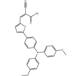 2-丙烯酸，3-[5-[4-[双（4-甲氧基苯基）氨基]苯基]-2-噻吩基]-2-氰基CAS：1343425-51-3