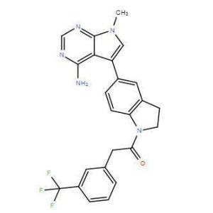 1-(5-(4-氨基-7-甲基-7H-吡咯并[2,3-d]嘧啶-5-基)二氢吲哚-1-基)-2-(3-(三氟甲基)苯基)