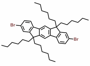 2,8-二溴6,6,12,12-四己基-6,12-二氢茚并[1,2-B]芴  CAS:872705-69-6