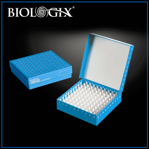 90-8100巴罗克biologix 1英寸 蓝色ID-COLOR纸冻存盒，100格，，亚光膜，PP材质，有数字字母标识