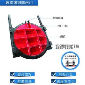 0.8×1.3 高压铸铁镶铜圆闸门