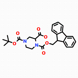 N-4-Boc-N-1-Fmoc-2-哌嗪甲酸CAS号183742-23-6；（专业试剂/现货优势供应，质量保证）