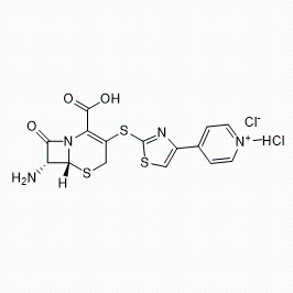 7β-氨基-3-〔4-（1-甲基-4-吡啶嗡）-2-噻唑硫基〕-3-头孢烯-4-羧酸二盐酸化物
