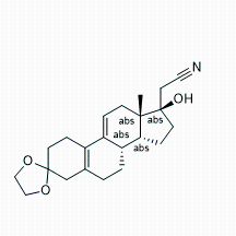 17α-cyanomethyl-17β-hydroxy-5,9-androstadiene-3,17-dione-3,3